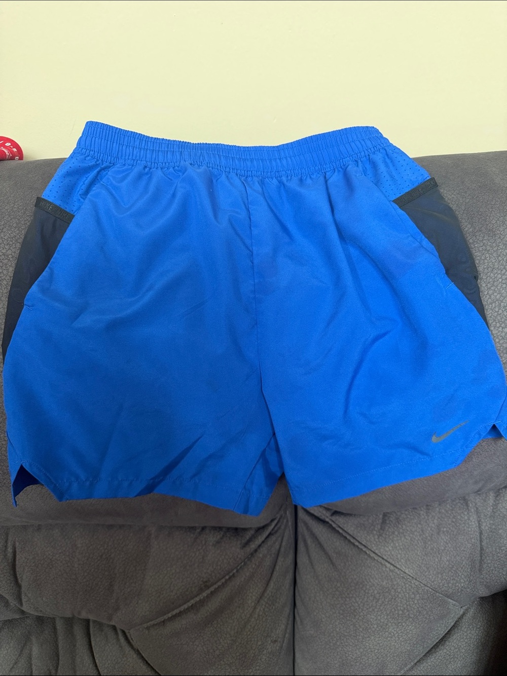 Nike Boys' Blue Athletic Shorts with Contrast Panels